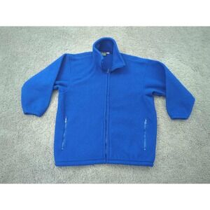 Vintage Polar Fleece by Malden Jacket Mens Medium Blue Full Zip‎ Made in USA